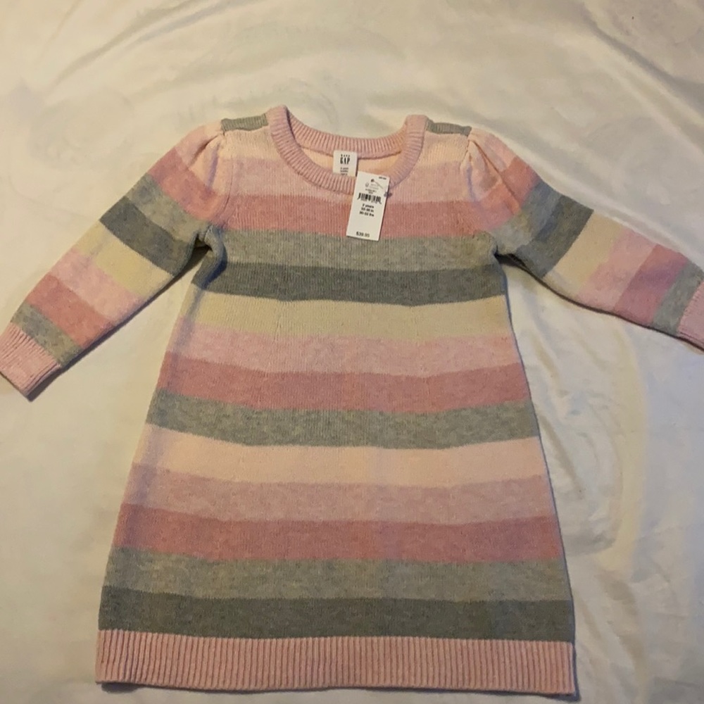 Striped Sweater Dress (Toddler) - Perfect for Fall/Winter